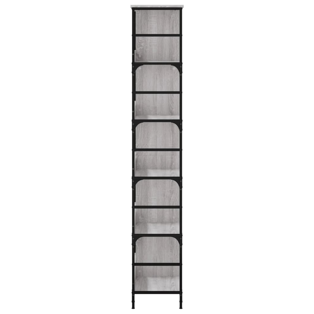 Bookshelf Gray Sonoma 78.5x33x188.5 cm Wood Material