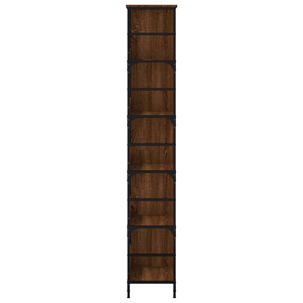 Bookshelf Brown Oak Look 78.5x33x188.5 cm Wood Material