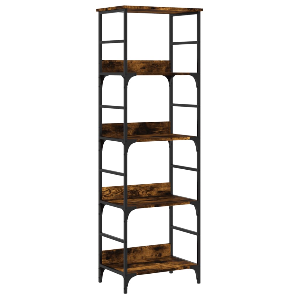 Bookshelf Smoked Oak 50x33x153 cm Wood Material