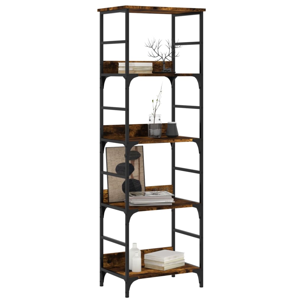 Bookshelf Smoked Oak 50x33x153 cm Wood Material