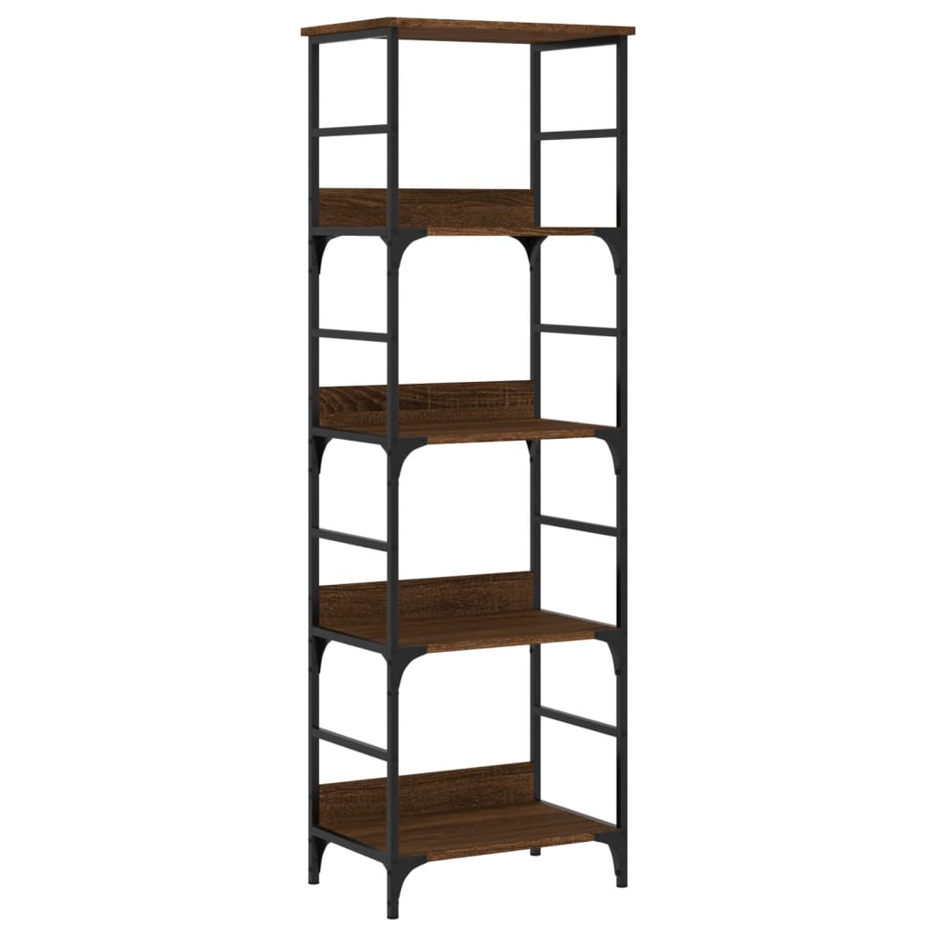 Bookshelf Brown Oak Look 50x33x153 cm Wood Material