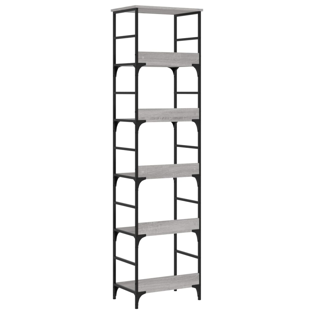 Bookshelf Gray Sonoma 50x33x188.5 cm Wood Material