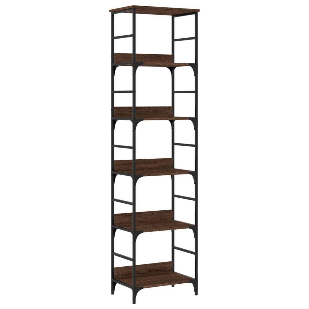 Bookshelf Brown Oak Look 50x33x188.5 cm Wood Material