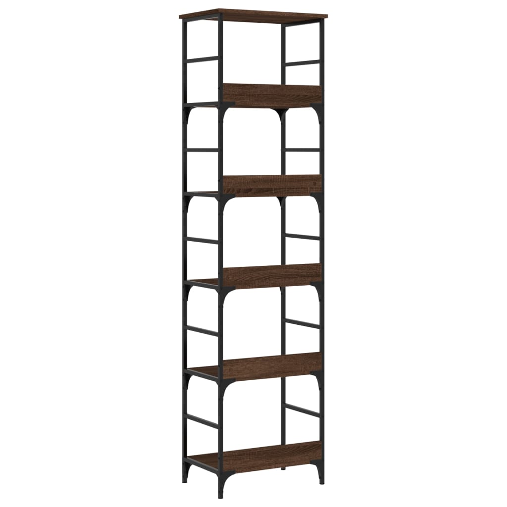 Bookshelf Brown Oak Look 50x33x188.5 cm Wood Material