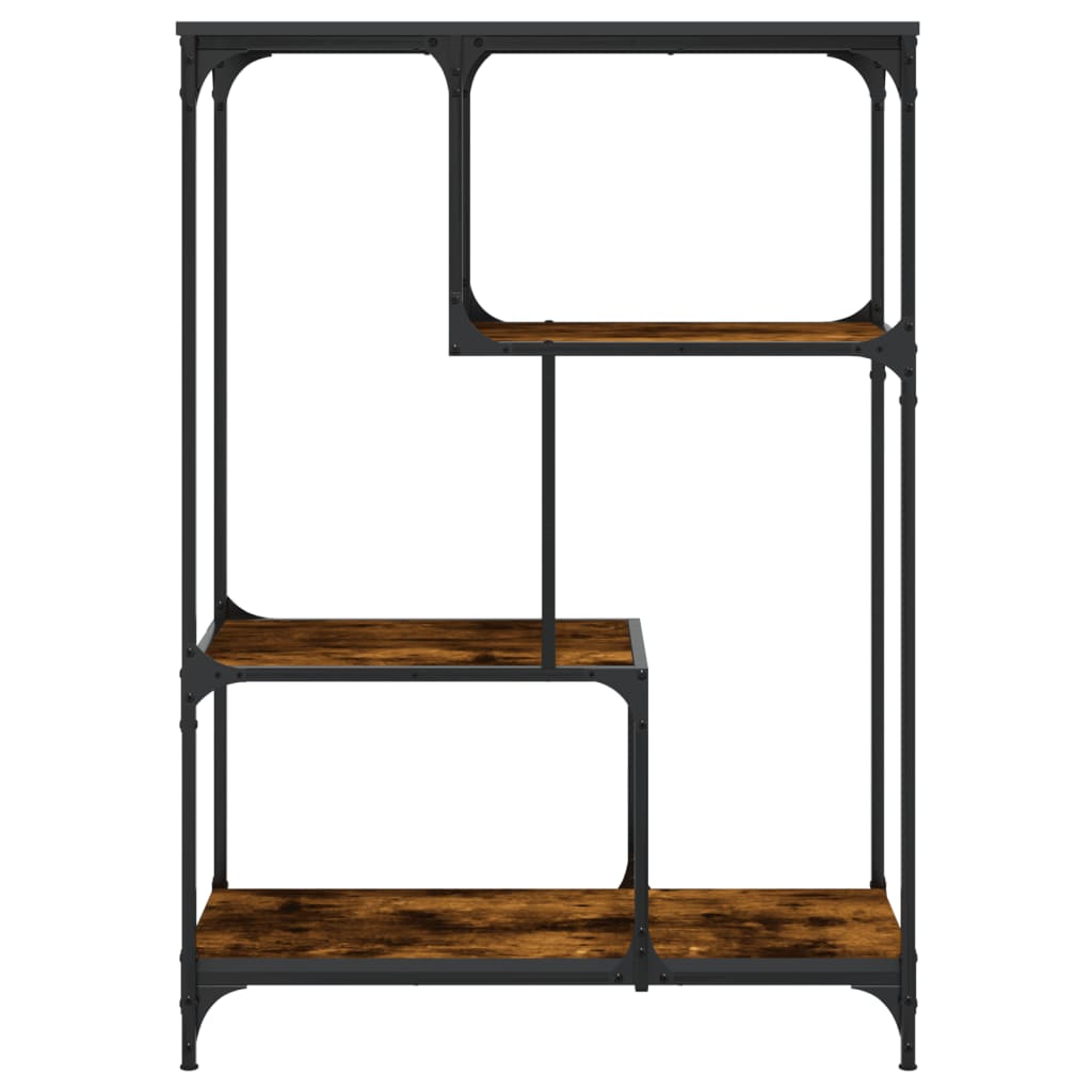 Bookshelf Smoked Oak 81x36x115 cm Wood Material and Steel