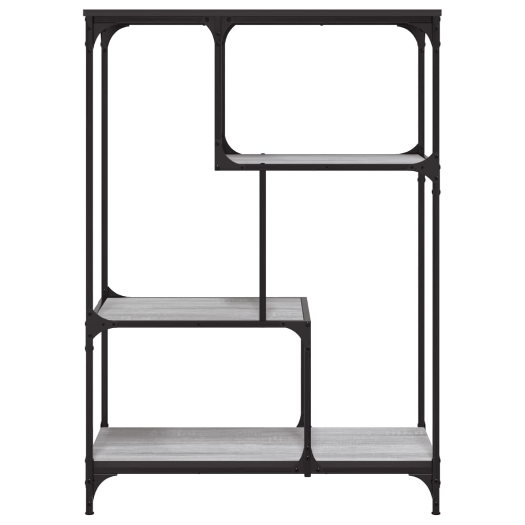 Bookcase Grey Sonoma 81x36x115 cm Wood and Steel