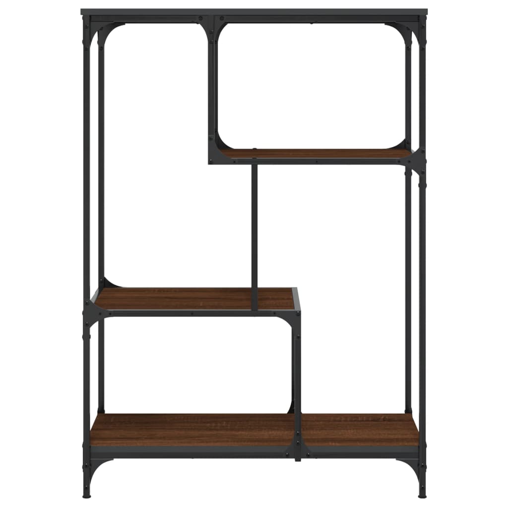 Bookshelf Brown Oak 81x36x115 cm Wood Material and Steel