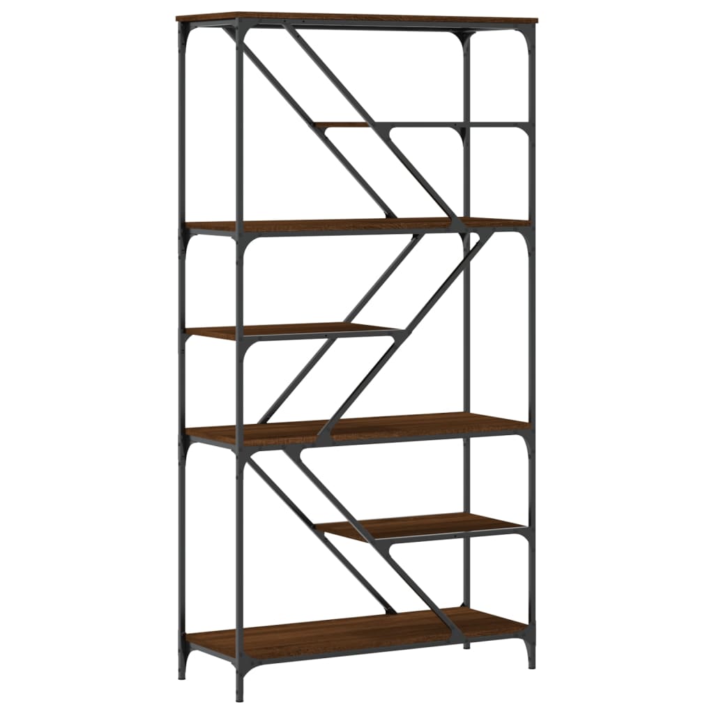 Bookshelf Brown Oak Look 91x36x176 cm Wood Material