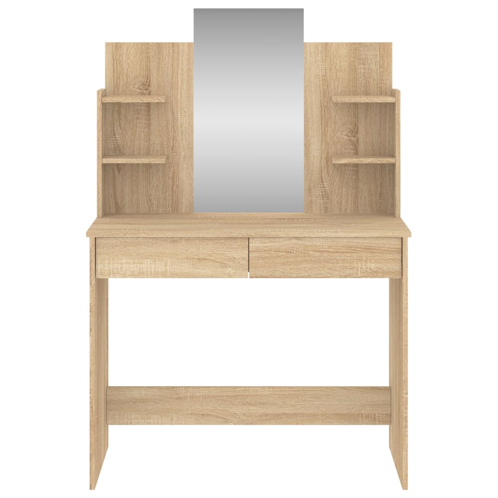 Dressing table with mirror Sonoma oak 96x39x142 cm