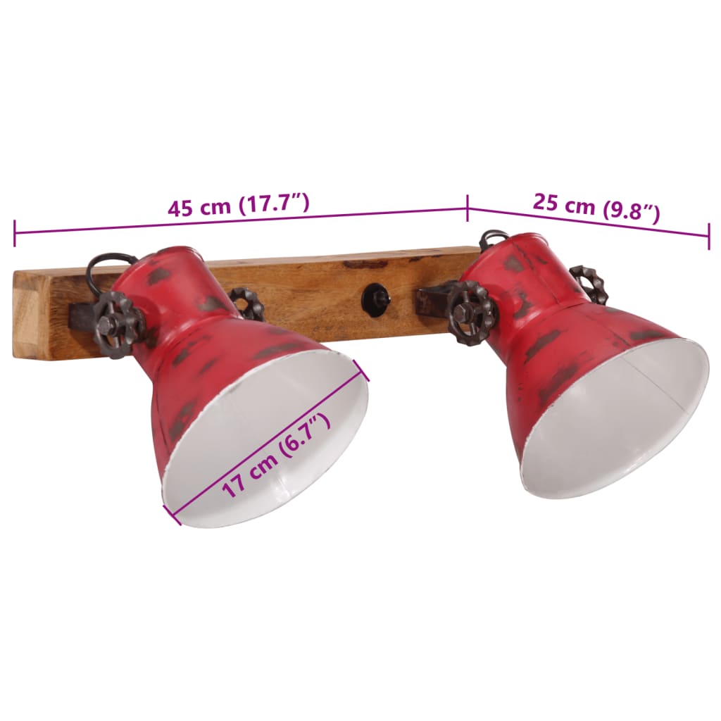 Wall lamp 25 W Red 45x25 cm E27