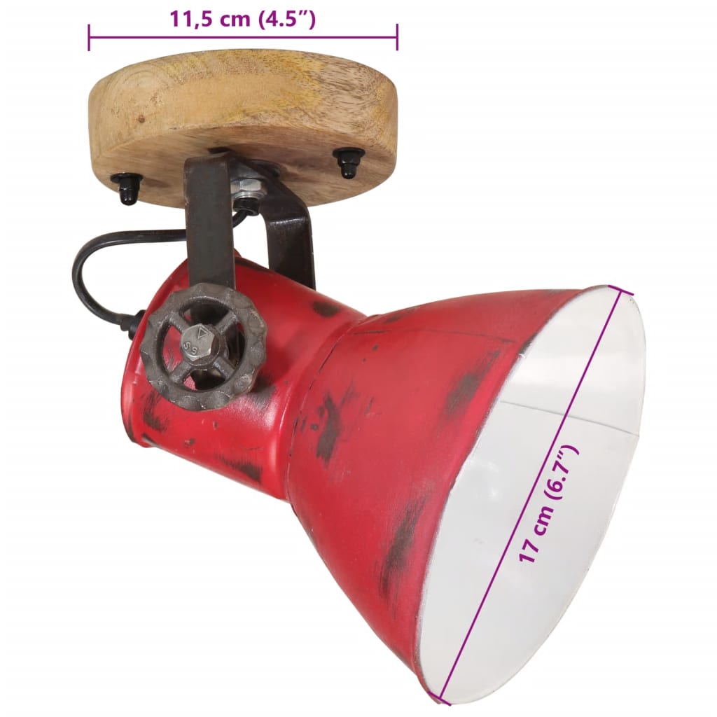 Wall lamp 25 W Red 11.5x11.5x25 cm E27