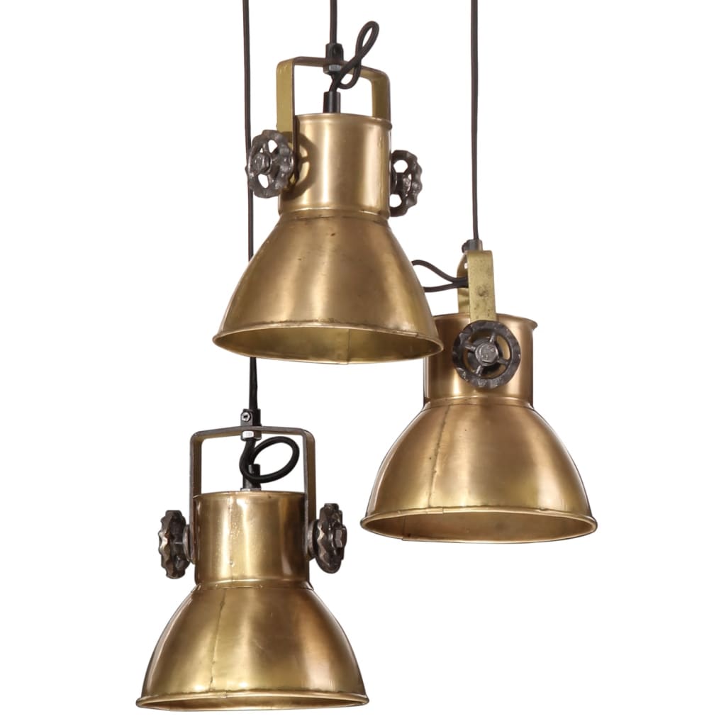 Hanging lamp 25 W antique brass 30x30x100 cm E27