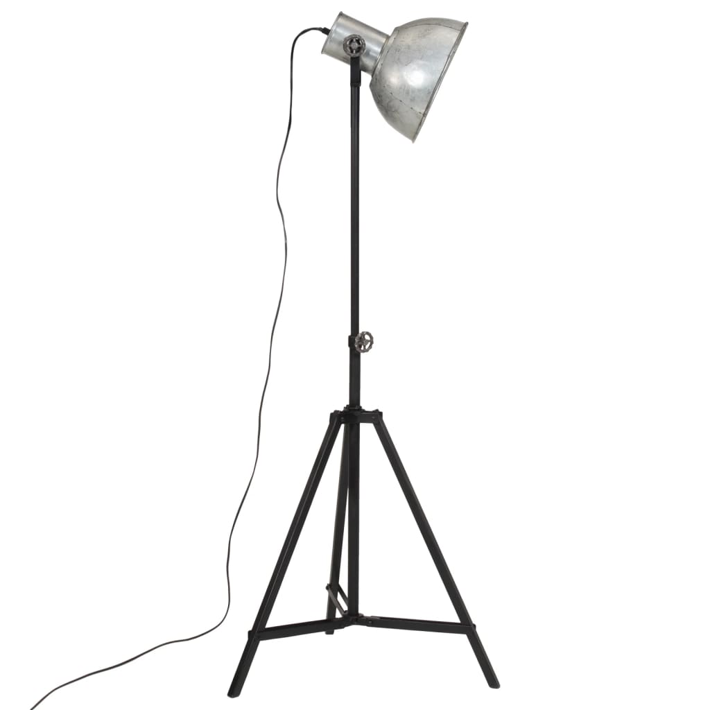 Floor lamp 25 W vintage silver 61x61x90/150 cm E27