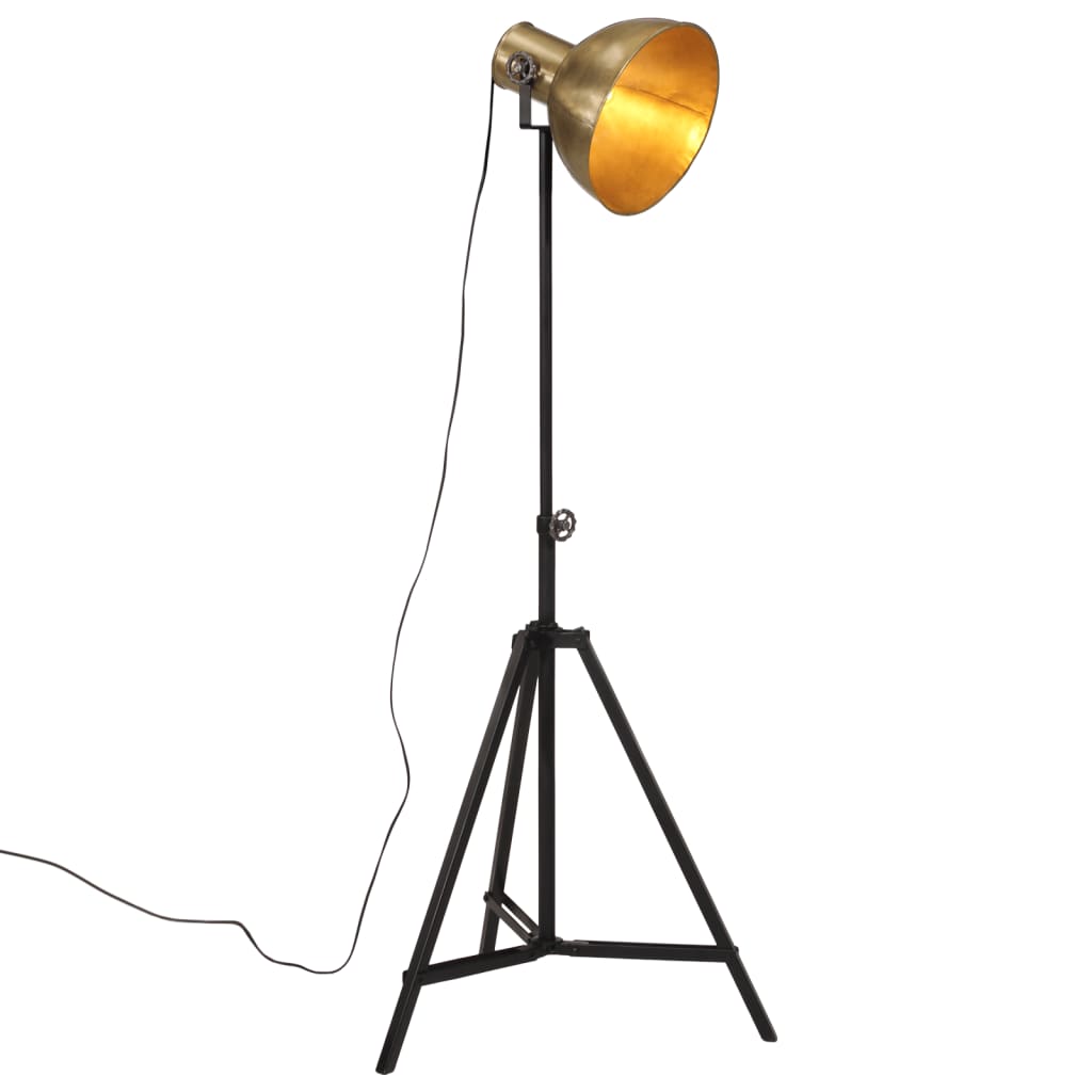 Floor lamp 25 W vintage brass 61x61x90/150 cm E27