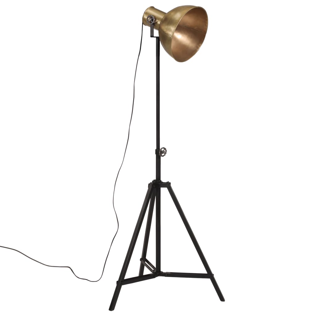 Floor lamp 25 W vintage brass 61x61x90/150 cm E27