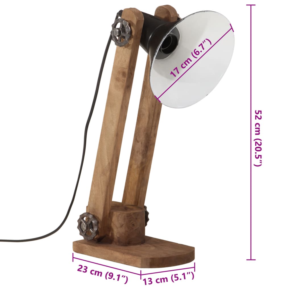 Desk Lamp 25 W Black 23x13x52 cm E27