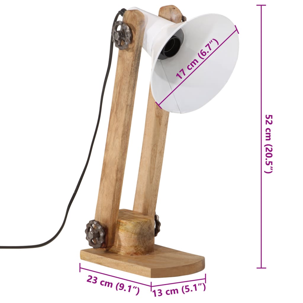 Schreibtischlampe 25 W Weiß 23x13x52 cm E27