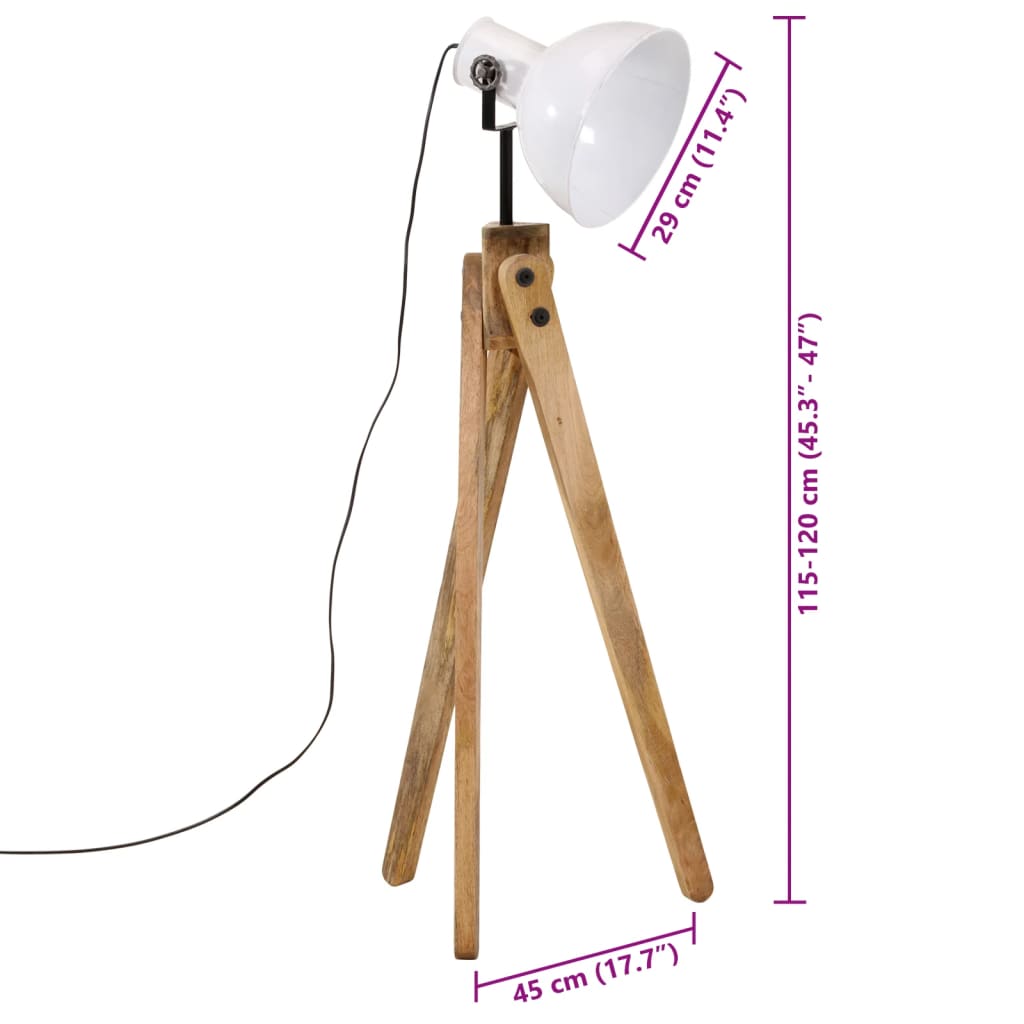 Floor Lamp 25 W White 45x45x120 cm E27