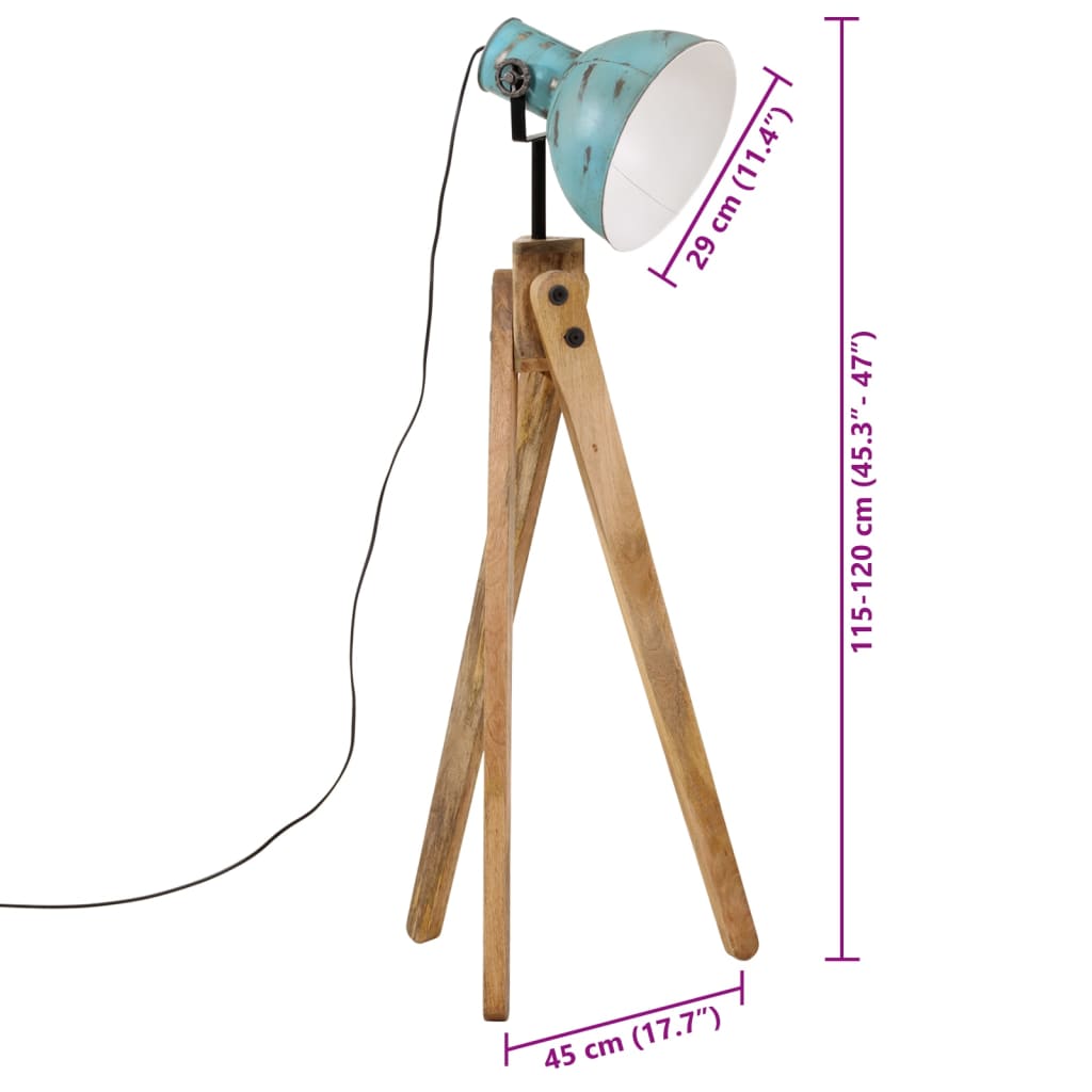 Floor Lamp 25 W Blue 45x45x120 cm E27