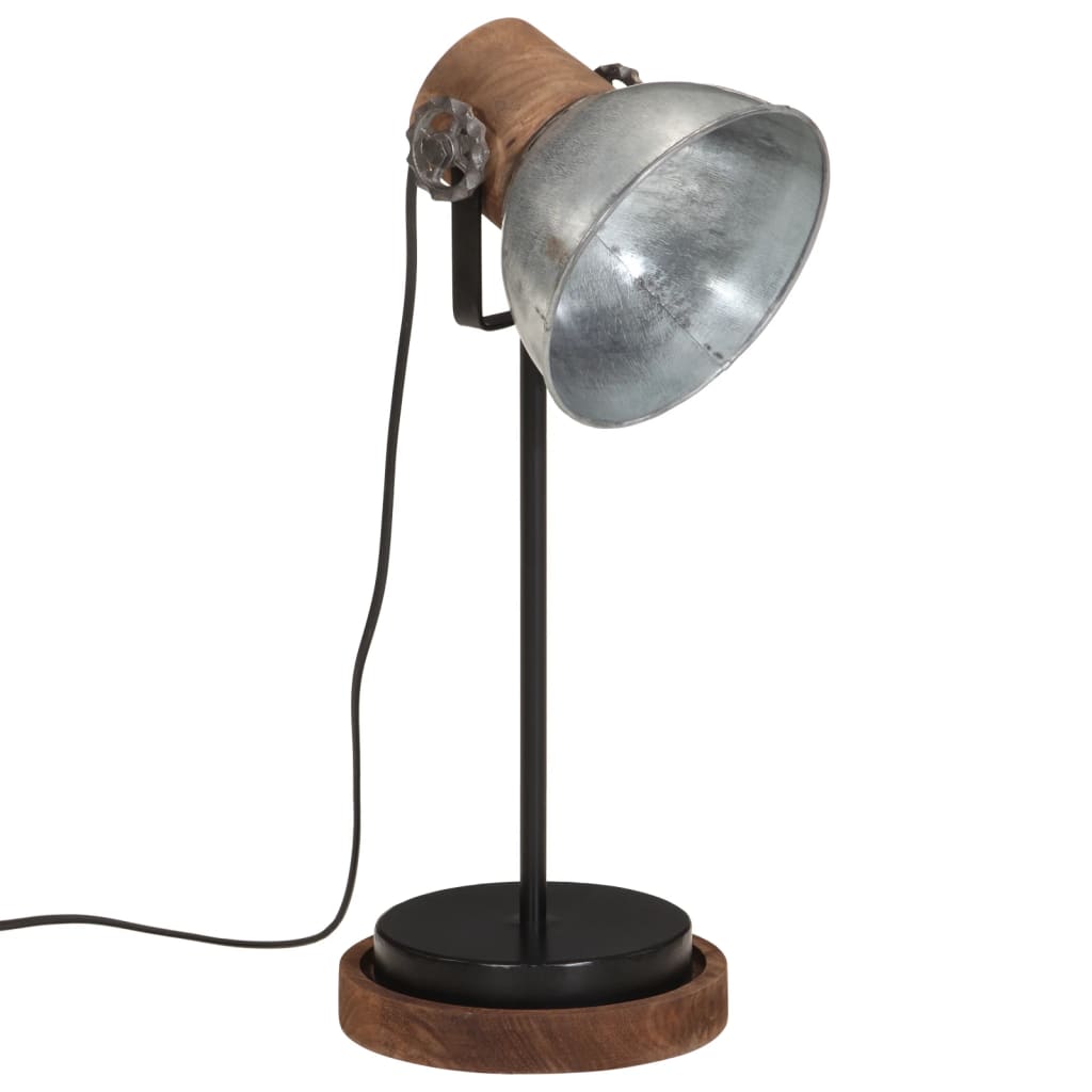 Desk Lamp 25 W Vintage Silver 17x17x50 cm E27