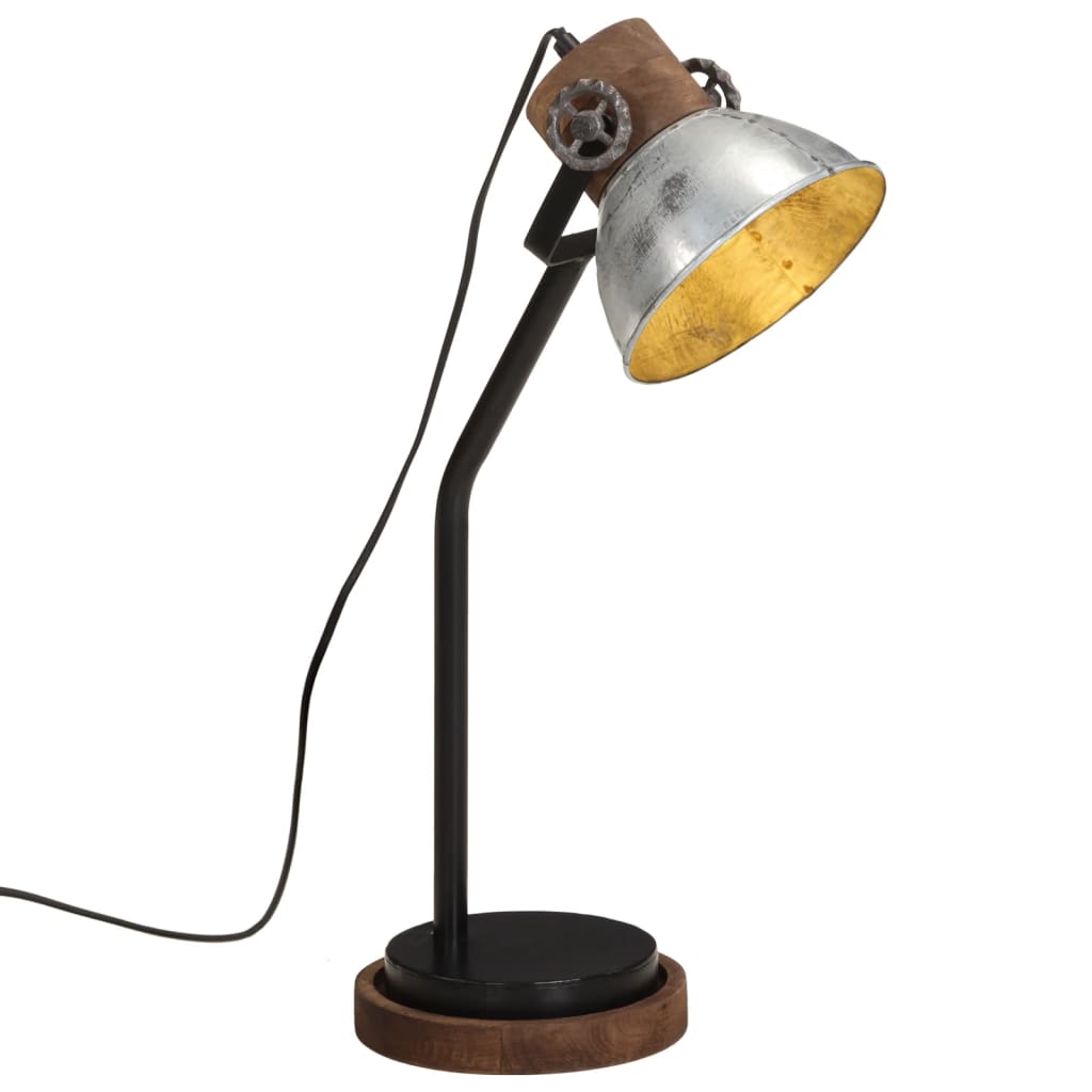 Desk Lamp 25 W Vintage Silver 18x18x60 cm E27