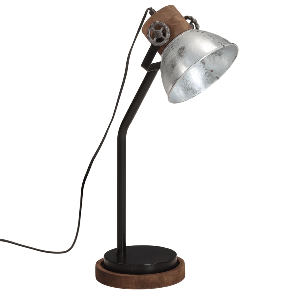 Desk Lamp 25 W Vintage Silver 18x18x60 cm E27