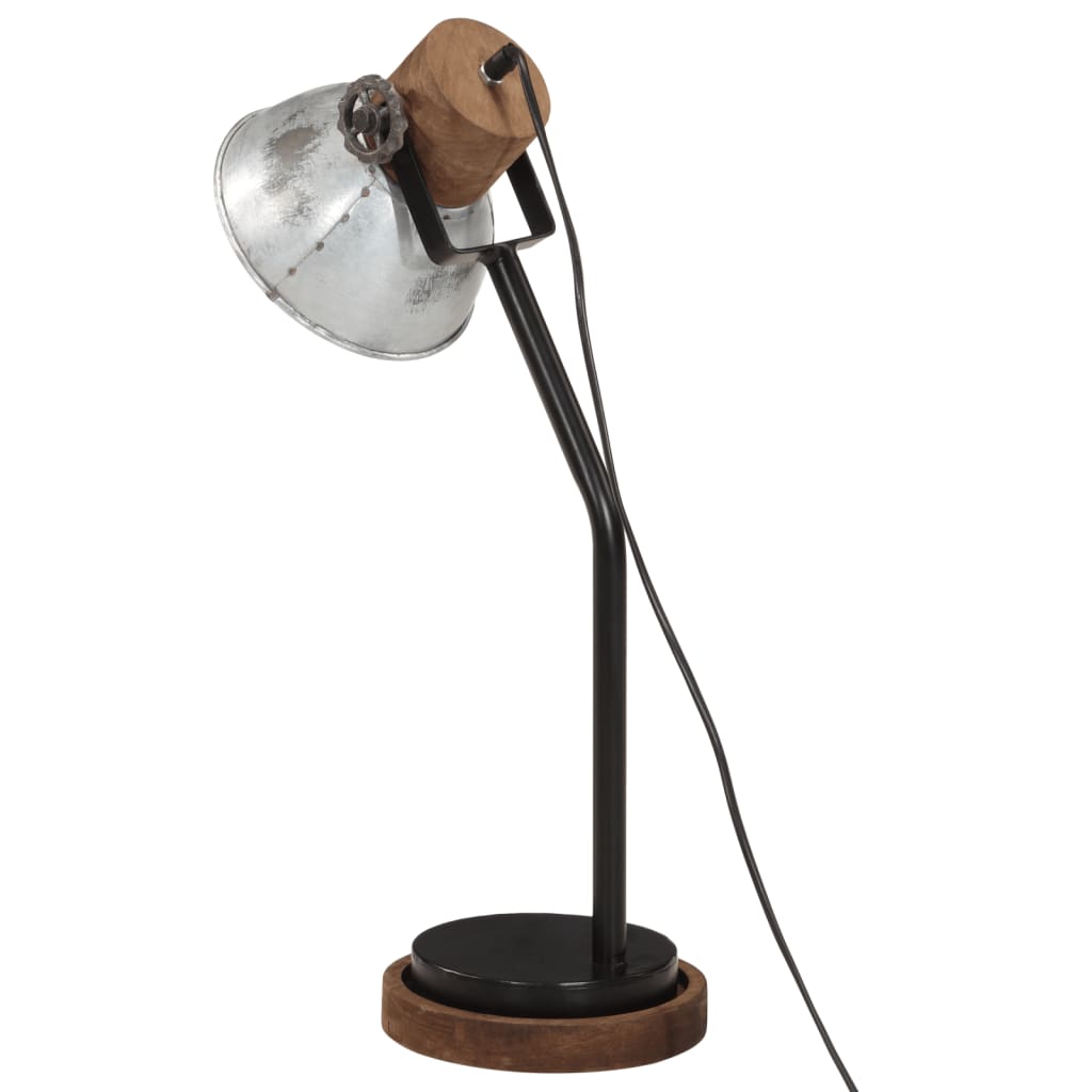 Desk Lamp 25 W Vintage Silver 18x18x60 cm E27