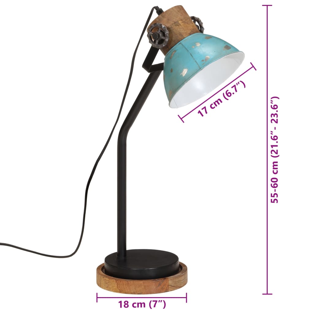 Desk Lamp 25 W Blue 18x18x60 cm E27