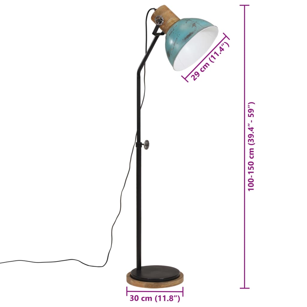 Floor Lamp 25 W Blue 30x30x100-150 cm E27