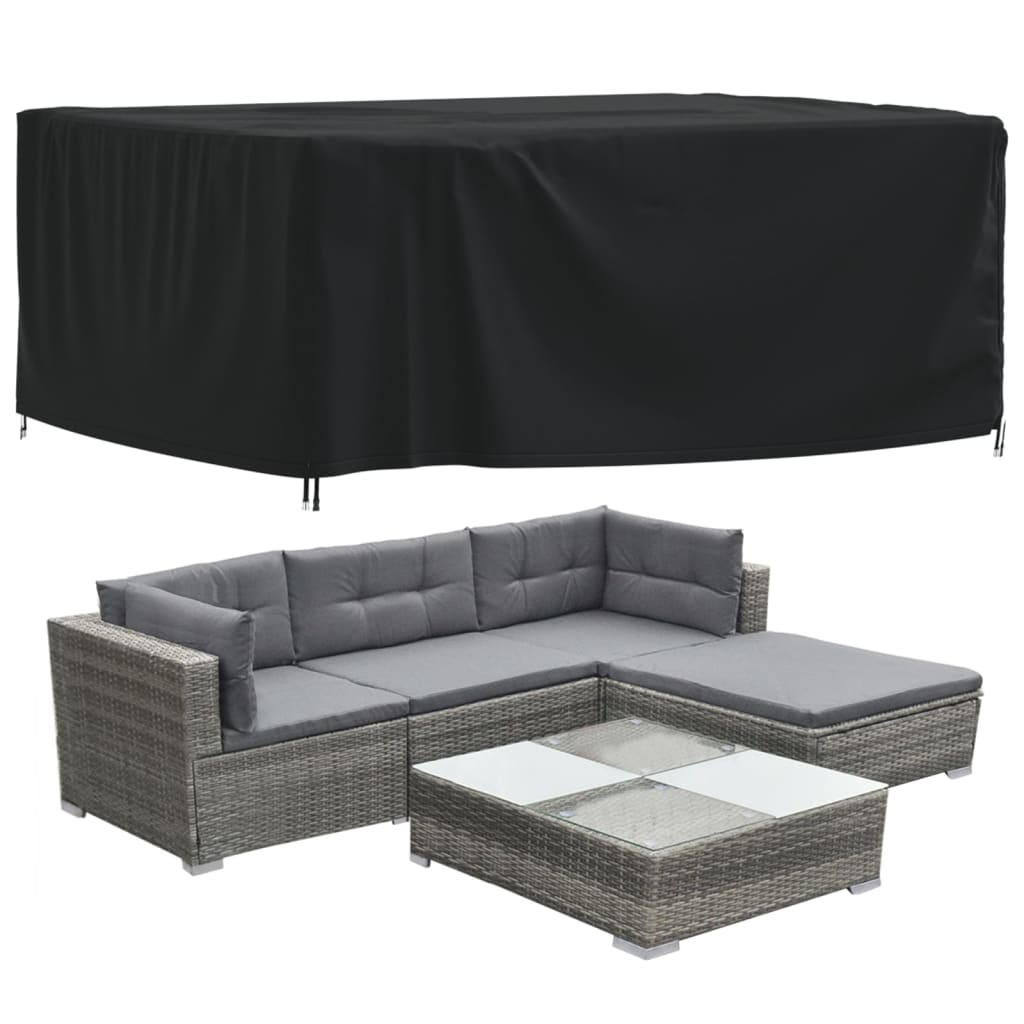 Garden Furniture Cover Black 200x165x80 cm 420D Oxford