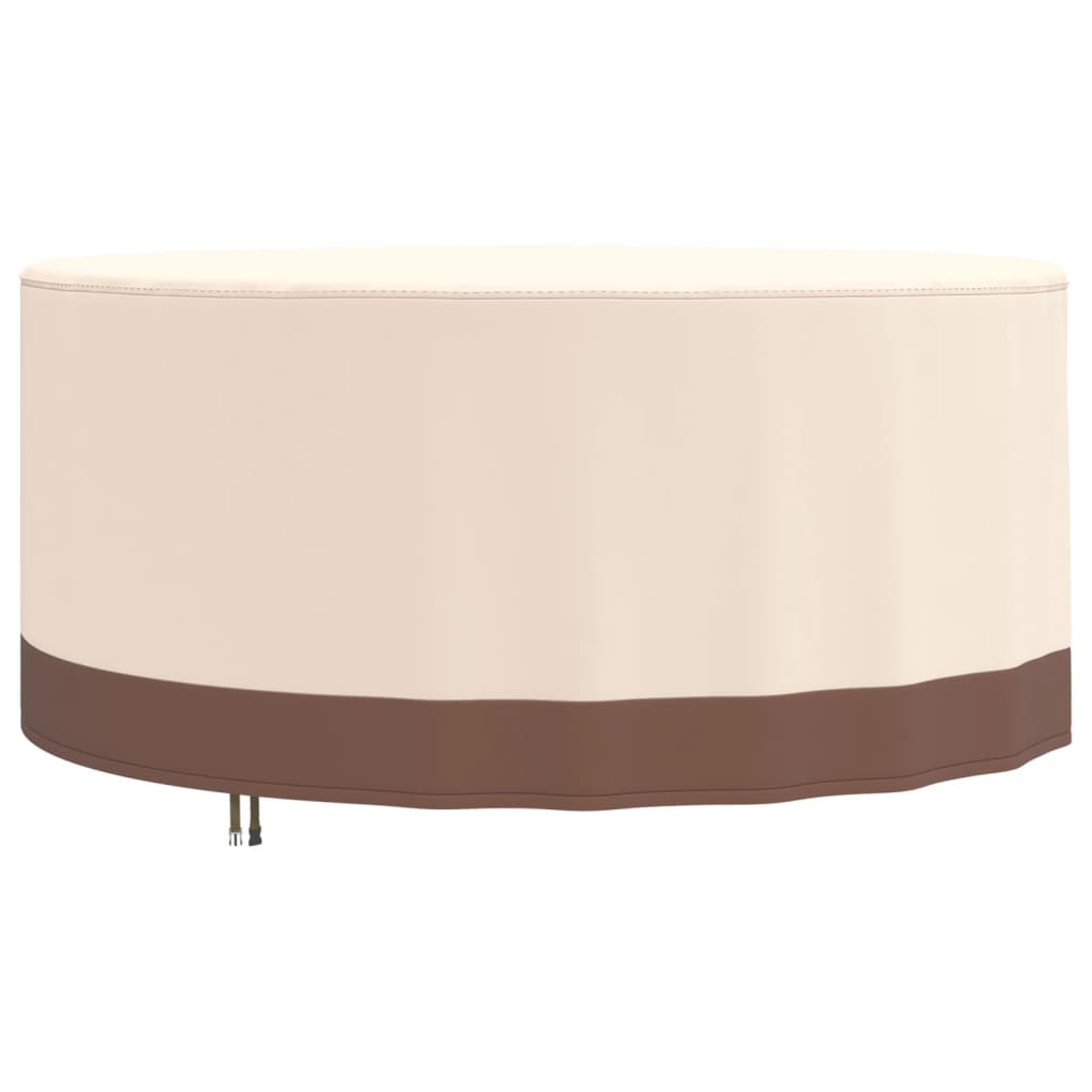 Garden Furniture Cover Round Beige Ø 183x71 cm 600D Oxford