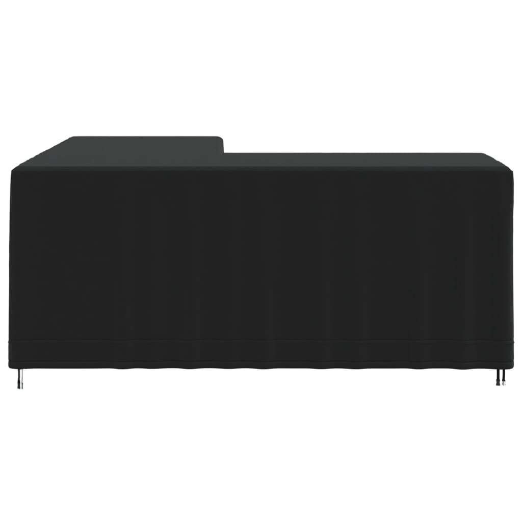 Garden Sofa Cover L-Shape Black 215x215x86 cm 420D Oxford