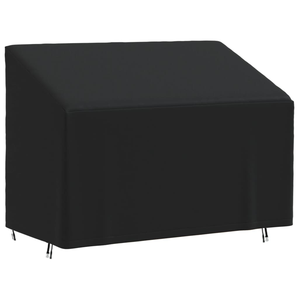 Cover for 2-seater bench Black 134x70x65/94 cm 420D Oxford