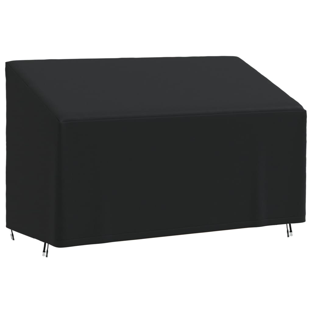 Cover for 3-seater bench Black 165x70x65/94 cm 420D Oxford