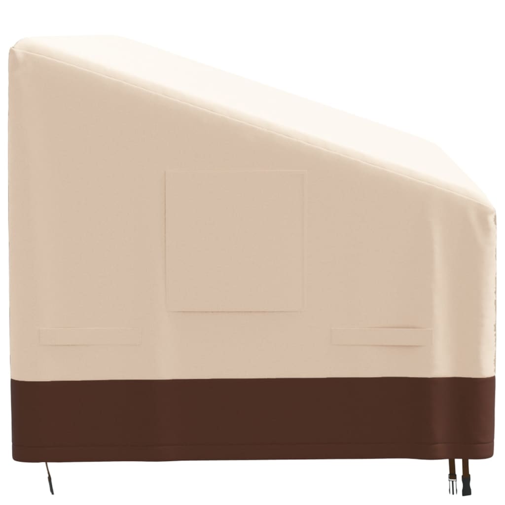 Cover for 3-seater bench Beige 204x86x48/73 cm 600D Oxford