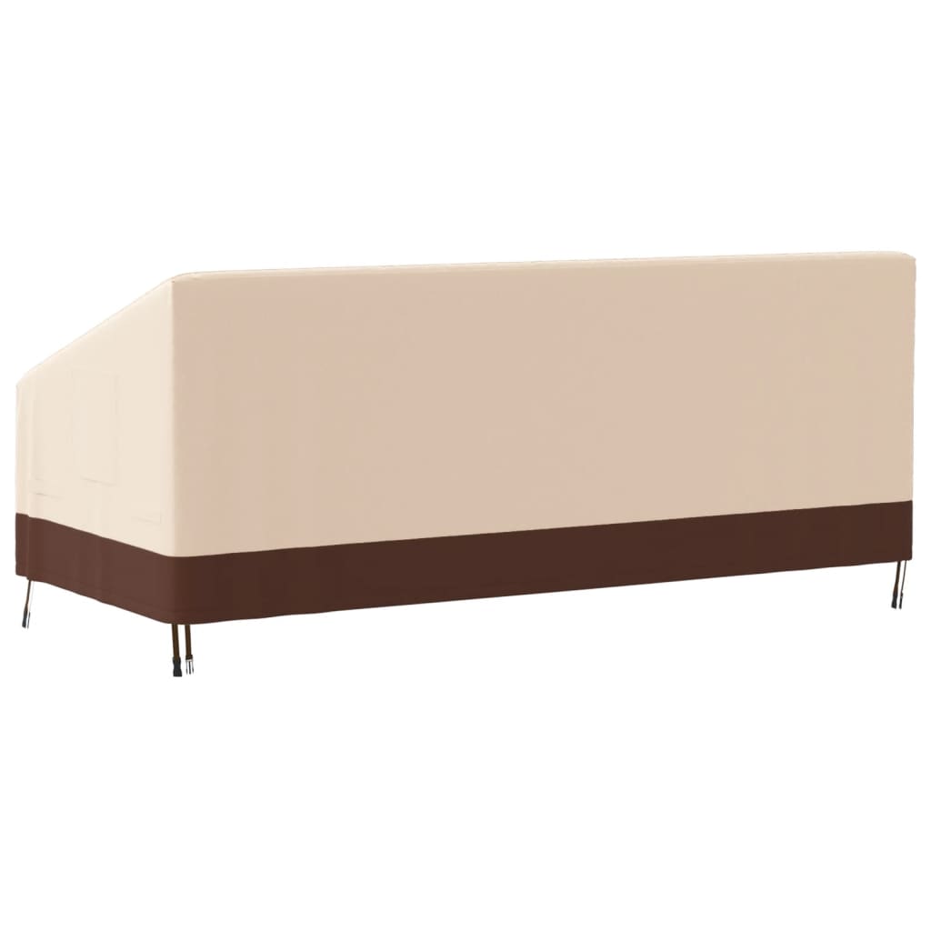 Cover for 3-seater bench Beige 204x86x48/73 cm 600D Oxford