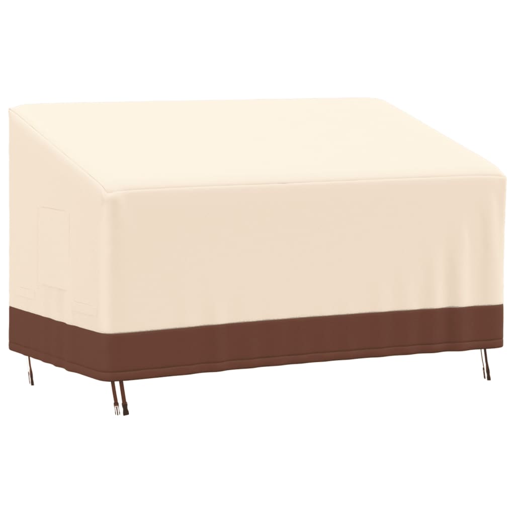 Abdeckung für 3-Sitzer-Bank Beige 159x84x56/81 cm 600D Oxford