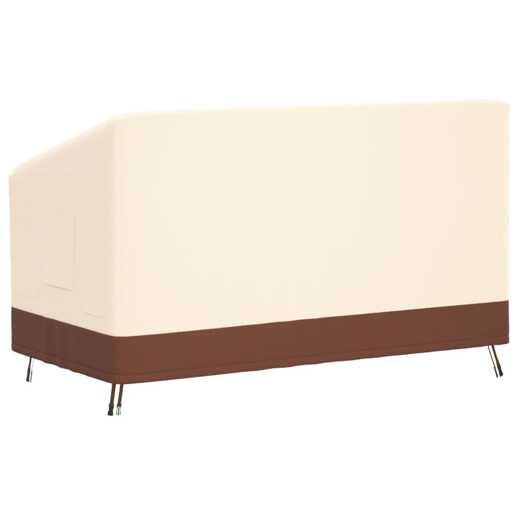 Cover for 3-seater bench Beige 159x84x56/81 cm 600D Oxford