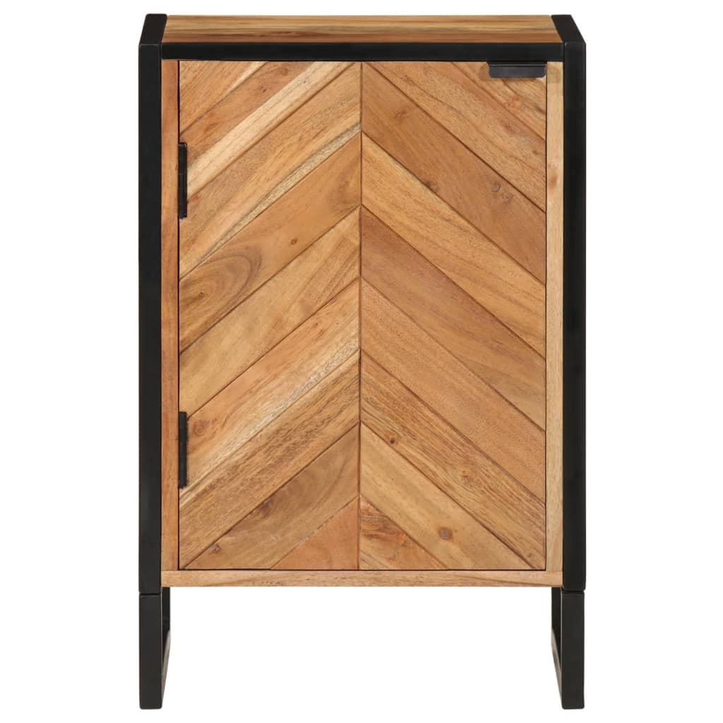 Bathroom cabinet 40x30x60 cm solid acacia wood and iron