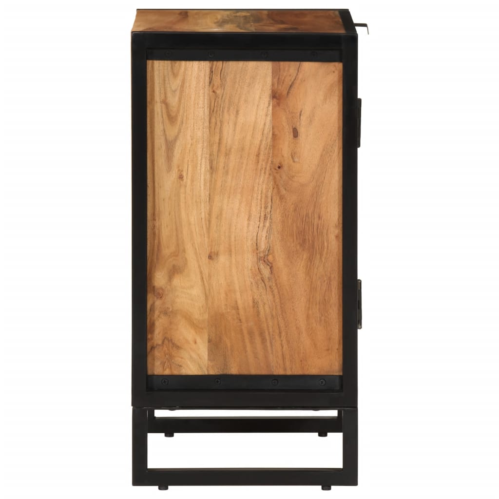 Bathroom cabinet 40x30x60 cm solid acacia wood and iron