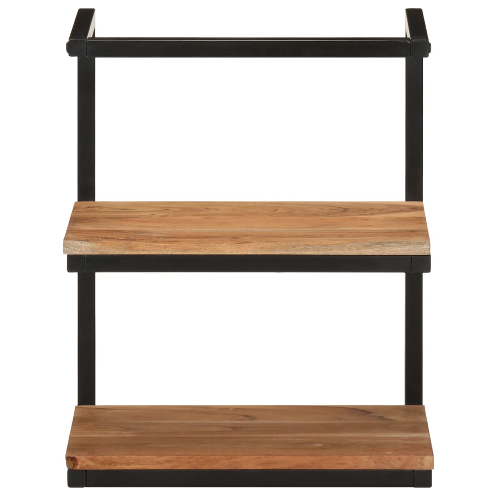 Wall shelf 40x30x50 cm solid acacia wood and iron