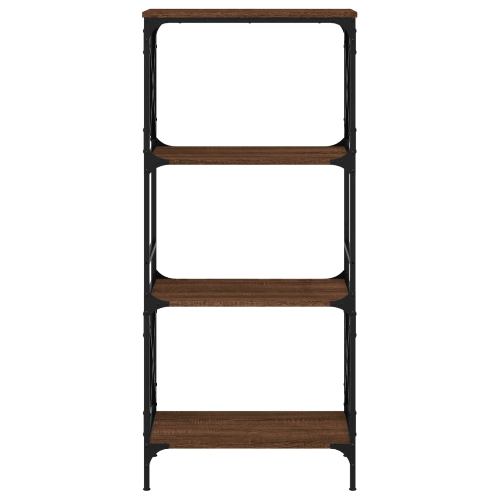 Bücherregal 4 Böden Braun Eiche 59x35x132 cm Holzwerkstoff