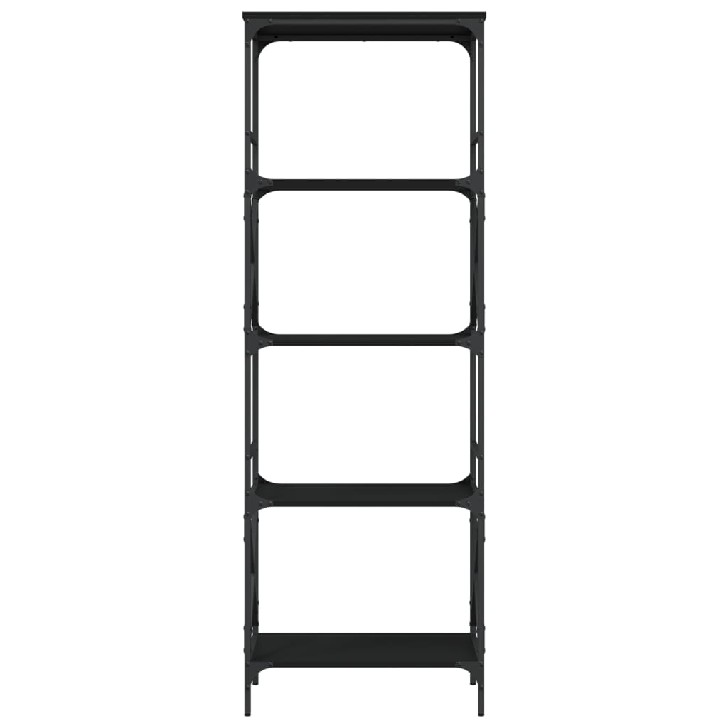 Bookcase 5 Shelves Black 59x35x171 cm Wood Material