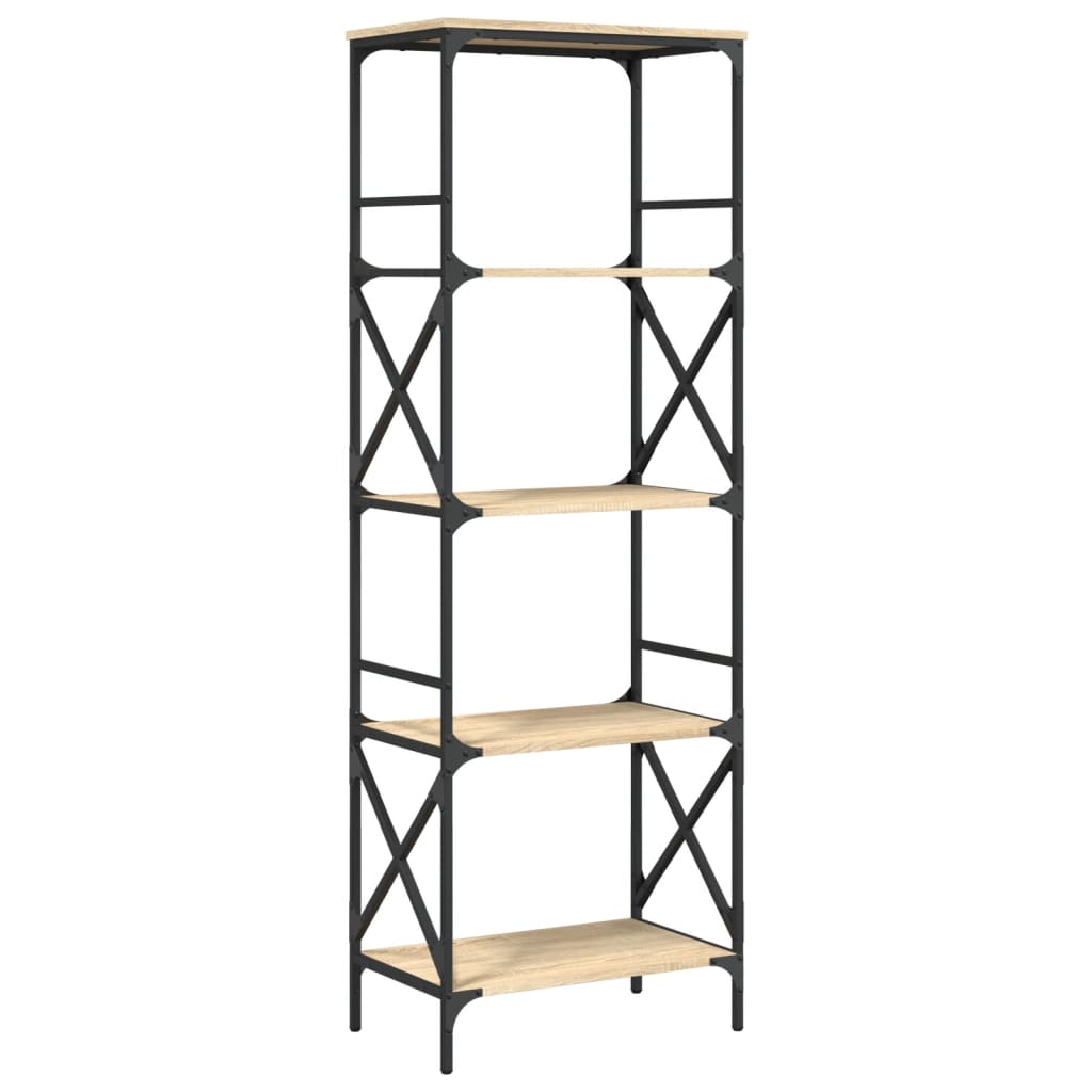 Bookcase 5 shelves Sonoma oak 59x35x171 cm wood material