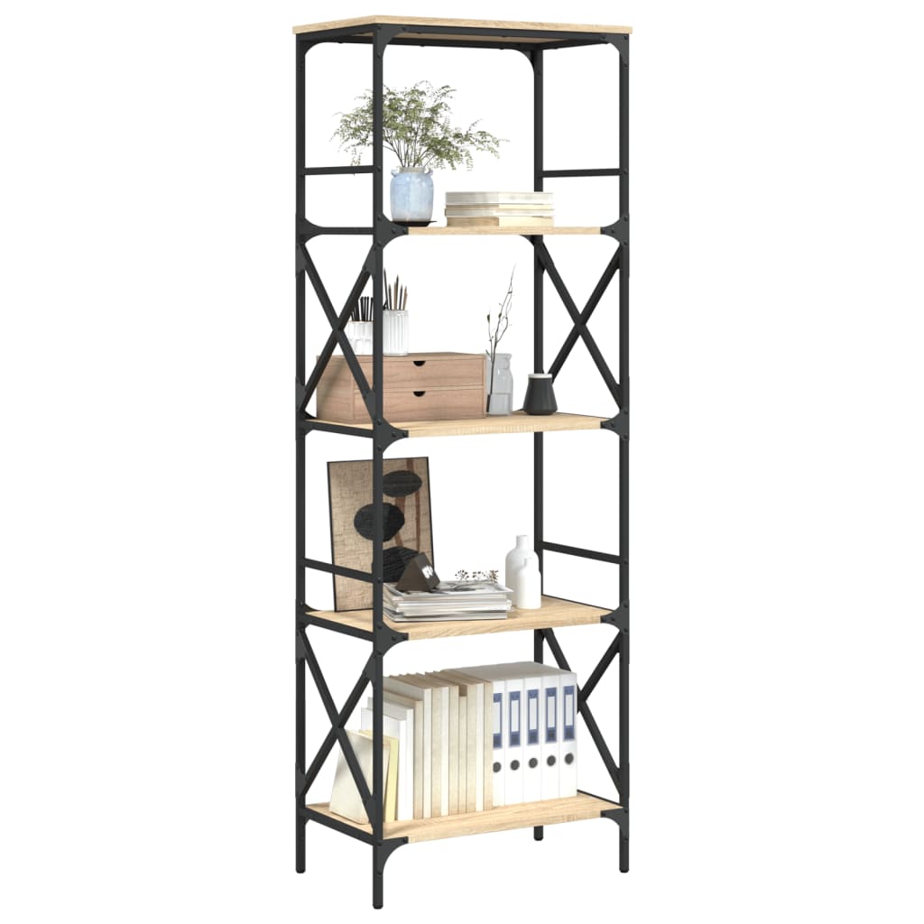 Bookcase 5 shelves Sonoma oak 59x35x171 cm wood material