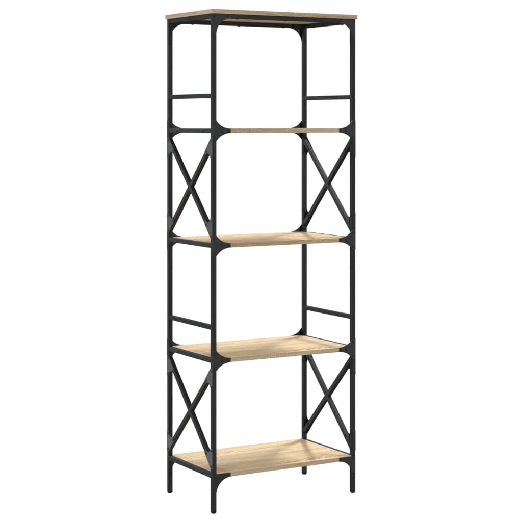 Bookcase 5 shelves Sonoma oak 59x35x171 cm wood material