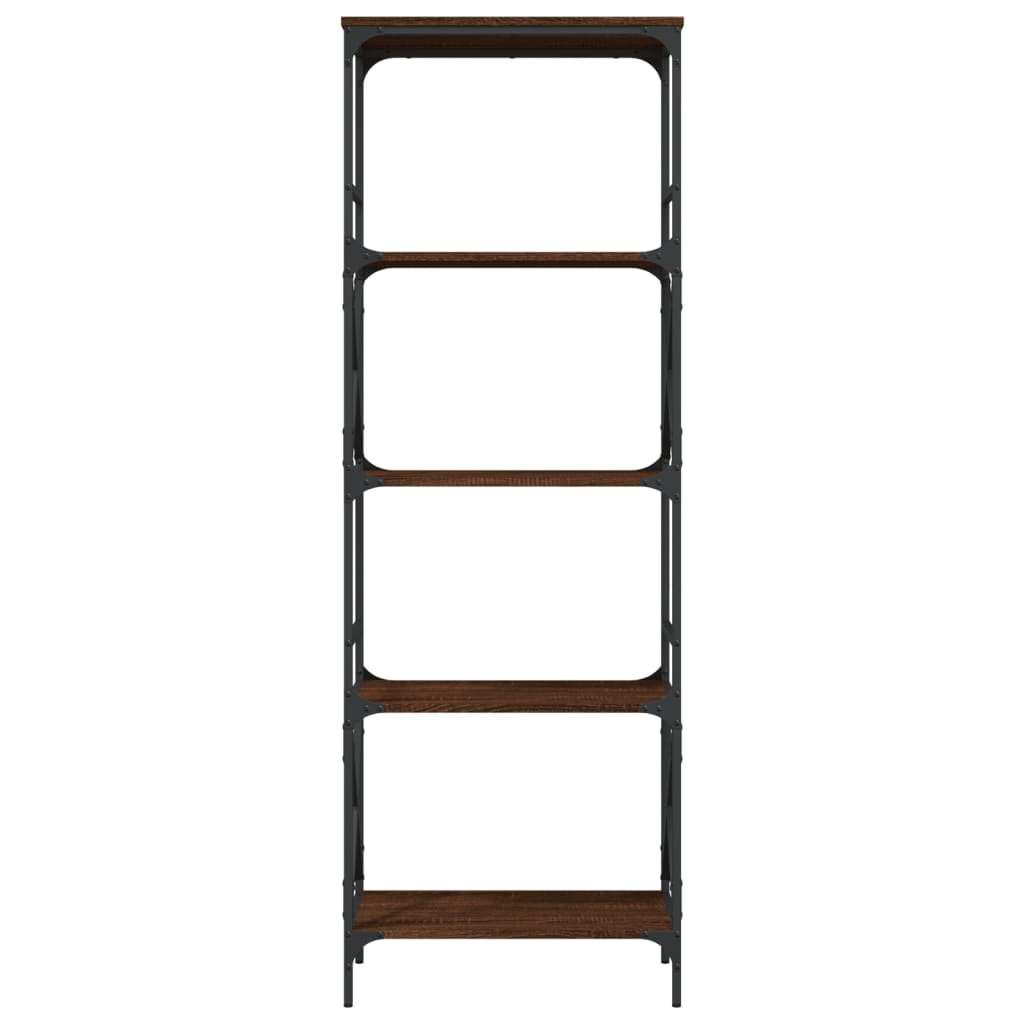 Bookcase 5 Shelves Brown Oak Look 59x35x171cm Wood Material