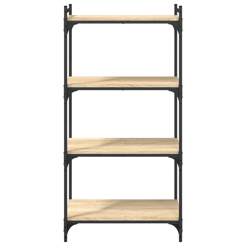 Bookcase 4 shelves Sonoma oak 60x30x120 cm wood material