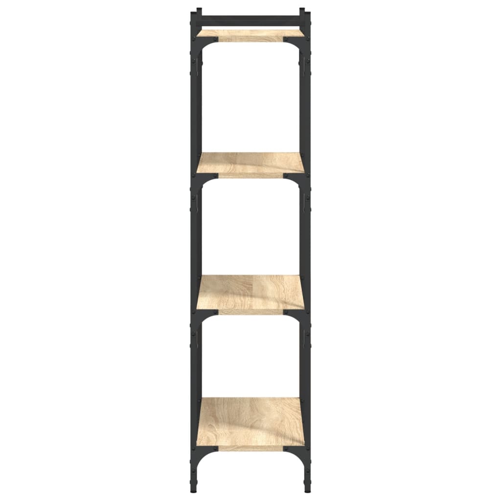 Bookcase 4 shelves Sonoma oak 60x30x120 cm wood material