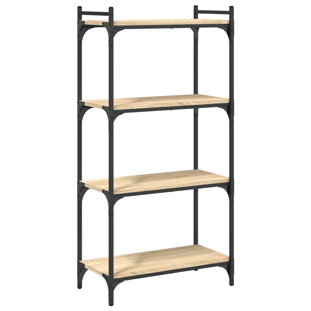 Bookcase 4 shelves Sonoma oak 60x30x120 cm wood material